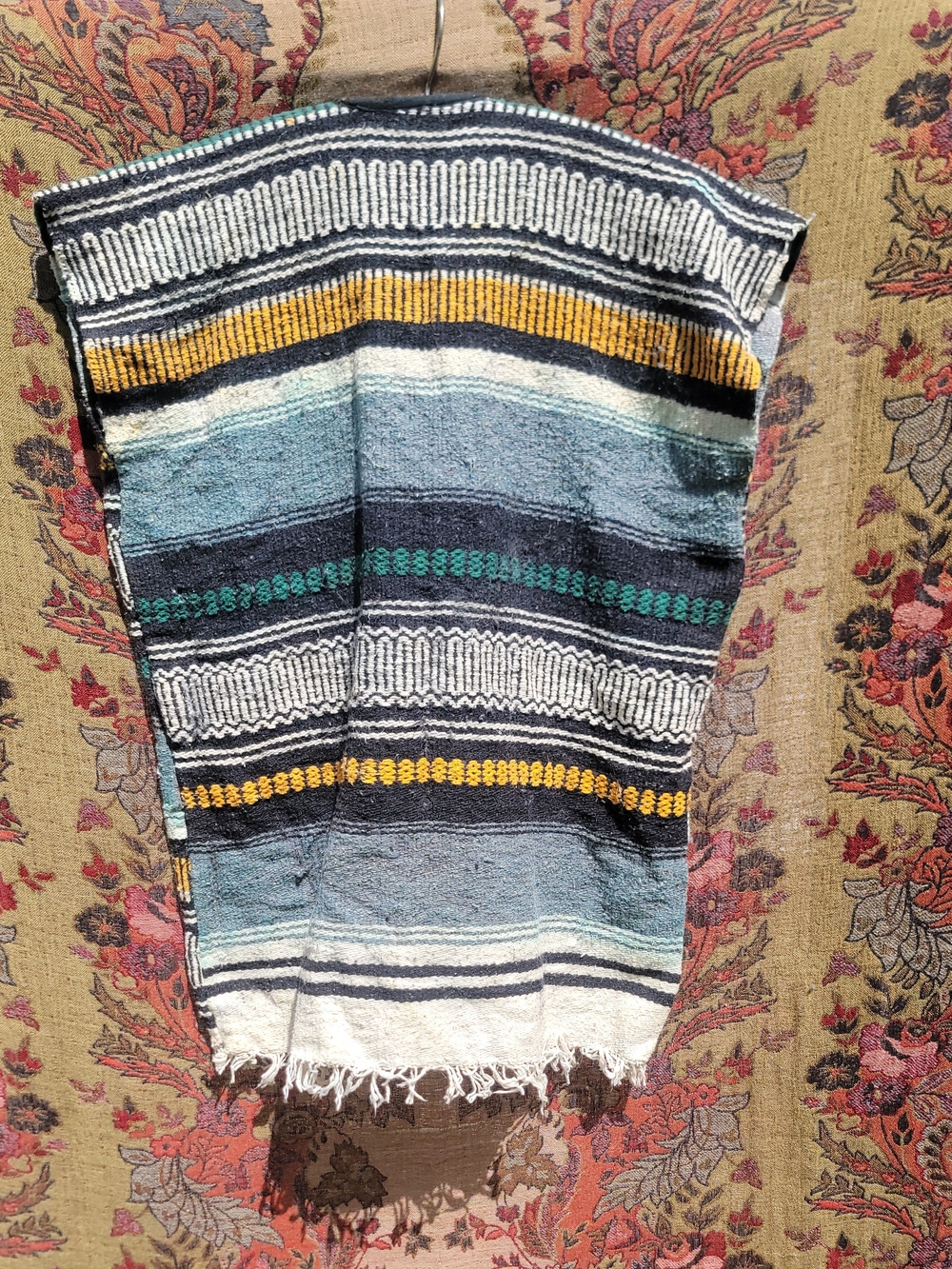 Boho Southwestern Striped Fringe Vest Festival Layering Hippie Sleeveless - Picture 4 of 5